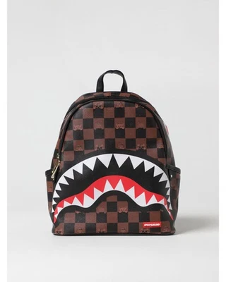 Sprayground Mini Backpack Checkerboard Shark Men Brown