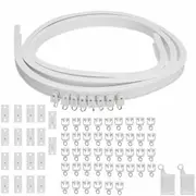 5M Flexible Bendable Curtain Straight Bay Rod Rail Track for Wall Ceiling Window