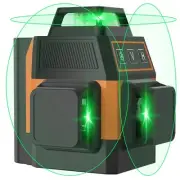 OMMO Green Laser Level - 12 Lines Self Leveling Tool, 150ft Mini Laser Beam w...