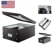 CD Storage Box - Pack of 1/2 - Durable Disc Holder with Lid to Store for Disc...