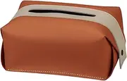 Generic Tissue Box Cover for Office and Living Room Storage, Brown, as described