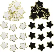 DOITOOL 32Pcs Star Iron Patches for DIY Clothing Repair and Decoration Chenille Appliques for Bags Hats Shoes and More Easy to Use Embroidered Sewing Accessories