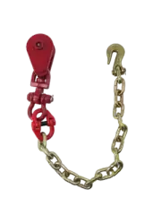 2 Ton Snatch Block with 5/16" Grade 70 Chain and Grab Hook Assembly for 5/16" -