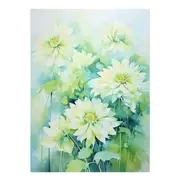 Green Leaf Flower Canvas Print