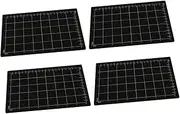 HOODANCOS 4pcs Magnetic Cutting Mats Grid Rubber Base Iron Material for Die Cutting Machines Embossing Crafting Supplies