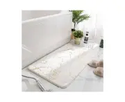 Bathroom Rugs Rabbit Fur Bath Rug Super Soft Fluffy Bath Mats Non-Slip Back Washable Highly Absorbent Rugs -Milky white