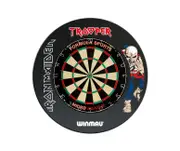 Formula Sports Micro Band 3 Dart Board and Winmau Iron Maiden the Trooper Dartboard Surround Set