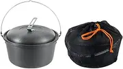 Perfeclan Camping Pot Cooking Pot with Lid Soup Pot Stainless Steel Cookware Outdoor Pot for Barbecue Kitchen Backpacking Hiking Travel