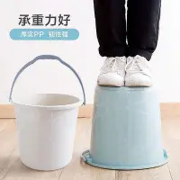 在飛比找Yahoo!奇摩拍賣優惠-塑料手提水桶家用加厚大號桶洗拖把桶洗澡塑料桶儲水小圓桶洗衣桶