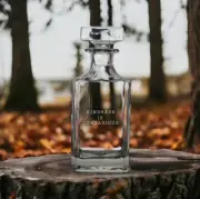 Kindness Decanter 26 Oz Bourbon Whiskey Premium Glass Personalize Quote NEW