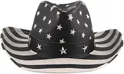 [GALPADA] American Flag Summer Clothes for Men Hats Hats for Men Mens Hats & Caps Men Caps and Hats Vintage Hats for Hat for Men Hats for Men Summer Hats Panama Man Personality Straw Black
