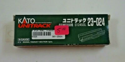 NOS Kato UniTrack 4 7/8" SIGNAL VIADUCT SECTION N Scale Track Accessory - 23-024