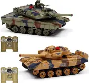 Fistone RC Battle Tank Set - 1/24 Scale Remote Control T90 and Leopard