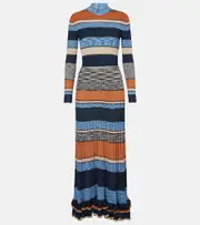 [Ulla Johnson] Ulla Johnson Evangeline striped lamé maxi dress AU 14 multicoloured