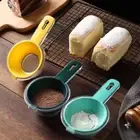 Handle Fine Mesh Scoop Flour Sieve PP Filter Shakers New Sugar Powder Sieve