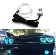 60mm Car Wireless RGB APP Bluetooth Fog Lamps Side Eyes Lights Halo Rings 2Pcs (for: Alfa Romeo)