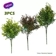 3x Artificial Plant Leaves Grass Bush For Home Wedding Garden Decoration AU