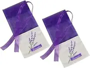 Cabilock 20 Pack Empty Lavender Sachet Bags Floral Design Fragrance Sachets for Her