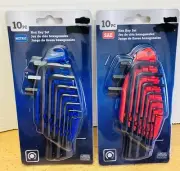 Metric & SAE Allen Wrench 10 Piece Sets Hex Key Set Allen Wrenches Free Shipping