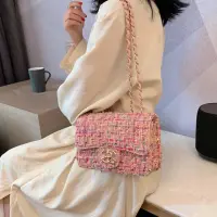 在飛比找momo購物網優惠-【MoonDy】韓版包包 時尚百搭 鏈條包 小香風包包 女生