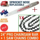 24" PRO CHAINSAW BAR AND 1 CHAIN 3/8 058 84DL FOR Baumr-AG SX92 92CC