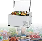 Car Fridge Freezer, Portable Car Refrigerator, Electric Compressor Cooler Box, W/Inner LED Light, Removable Carry Handle, for Travel Road Trips Camping Fishing 25L/30L/40L/50L 40L