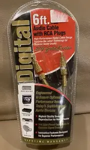 New TriQuest DIGITAL Audio Cable w/ RCA PLUGS 6 ft. 24k Gold Series LIFETIME