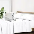 100% Cotton Sheets Queen Size Bed Set - 500 Thread Count Sheets Queen Size 4 ...