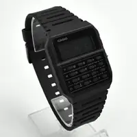 在飛比找樂天市場購物網優惠-CASIO手錶 簡約全黑計算機電子膠錶【NECD35】原廠公