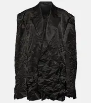 [Balenciaga] Balenciaga Steroid oversized satin blazer AU 12 black