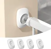 SAFELON 4 Pcs Baby Safety Gate Wall Protector, Child & Pet Proof Wall Saver for Pressure Mounted Gate, Doorways, Walls, Stairs (White)