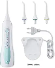Panasonic EW1311 Wireless Oral Irrigator with Charging Station, 3 Stage Water Jet Intensity, Removable Water Tank, White/Mint Gre