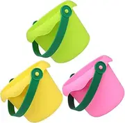 Toddmomy 3pcs Portable Plastic Beach Buckets Lightweight Sand Digging Buckets for Summer Fun for Backyard Park and Beach Activities