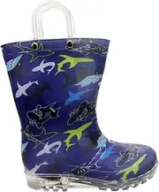 [Grosby] Boy's Shark Lights Gumboot