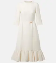[Valentino] Valentino Crêpe Couture midi dress AU 8 white