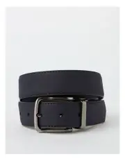 [Blaq] Reversible Suede Belt in Navy