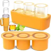 Ice Cube Tray for 30-40 oz Tumbler Cup, Silicone Ice Cube Molds With Lid and Bin