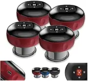 Levide Smart Cupping, Levide Smart Cupping Massager, 12 in 1 Therapy Massager, Electric Gua Sha (Red,4 pc)
