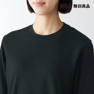 【MUJI 無印良品】女有機棉柔滑圓領長袖T恤(共5色)