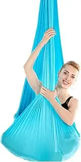 Yoga Hammock, Durable Elastic Aerial Yoga Hammock, Swing Fitness Training Accessory, Colorful Yoga Hammock for Improved Yoga Inversions Flexibility Core Strength Women 2.8 1m 9.2 3.3ft