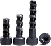 5/10/25/50pcs M1.4 M1.6 M2 M2.5 M3 M4 M5 M6 M8 Black Grade 12.9 Alloy Steel Hexagon Hex Socket Cap Head Screw Bolt(12mm,10pcs M5)