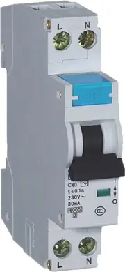 RCD / MCB Safety Switch 1 Pole 6kA