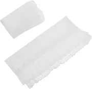 [MOBUTOFU] Lace Fake Sleeves Decor Dress Shirt False Sleeves Lace Wrist Fancy Gothic Cuff Wrap Bracelets for Women Women's Blouses Woman False Sleeve Chiffon White