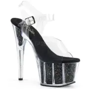 Pleaser Platform Ankle-Strap ADORE-708G Black Gogo Table Dance Pole
