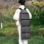 Portable Solar Panel Charger 2 USB Ports, 30W,5V/3A,QC3.0,Mobile Fast Charging 4 Panels Foldable, Outdoor Power Supply Compatible with iPhone 11/XS/XS Max/XR/X/8/7, iPad, Samsung Galaxy LG etc.