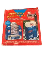 Vintage 80’ Pepsi-Cola Collectible Jukebox Bank & AM/FM Radio Collection