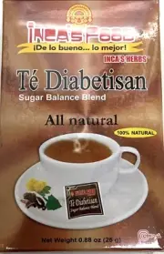 Inca's Food. Diabetisan Tea 25 Bags Pack X2 Cajas Peruvian