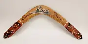 15" Boomerang Aboriginal Bundjalung Painted Signed By Stan Roach Sydney Harbour