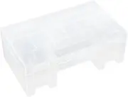 BRIGHTFUFU Mini Portable Transparent Battery Storage Organizer Case for Aa AAA Batteries Lightweight Durable with Classified Compartments for Easy Access and Organization