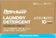 Laundry Detergent Sheets 10 Loads, Powerful with Bio-Enzymes, Biodegradable Plas